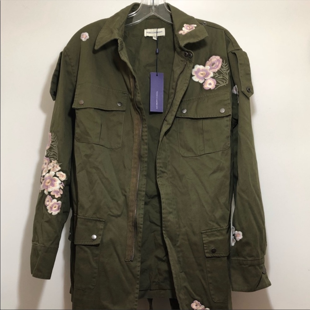 Rebecca Minkoff Embroidered Franky Military Jacket